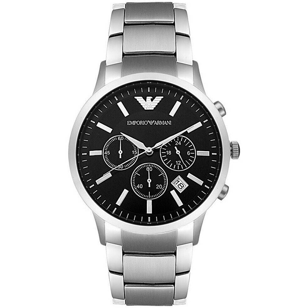 Emporio Armani AR2434 Classic Chronograph Black Dial Steel Men's Watch - Watch Home™ Emporio Armani AR2434 Classic Chronograph Black Dial Steel Men's Watch - Watch Home™